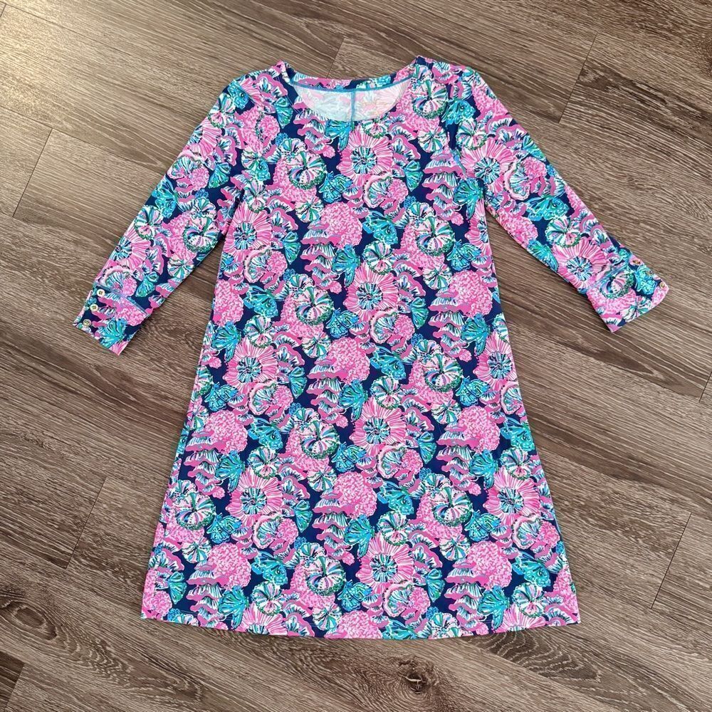 Lilly Pulitzer Dresses Solia ChillyLilly Oyster Bay Navy Shroom With A View New